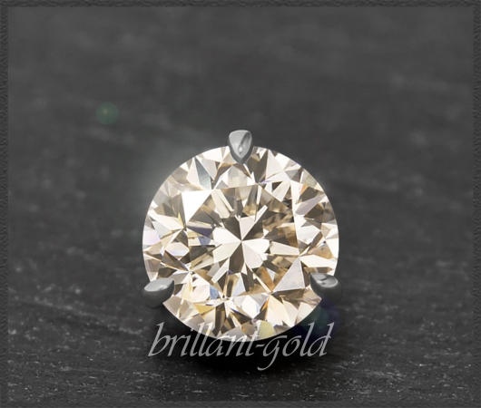 Brillant Anhänger 585 Gold; 1,80ct, zart champagner